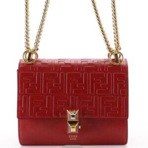 Fendi Kan I Leather Handbag Certified Authentic